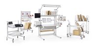 Packing bench Quick Edge with trolleys